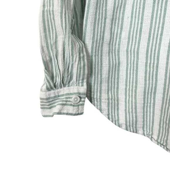 Beach Lunch Lounge Striped Long Sleeve Button Down Shirt - Picture 5 of 7